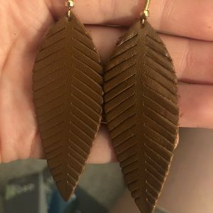 Leather earrings